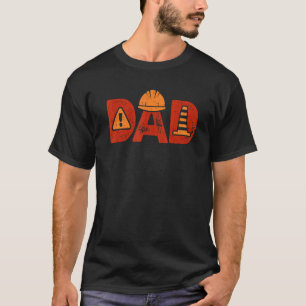 T-shirt Construction Papa Builder Mason Béton Béton