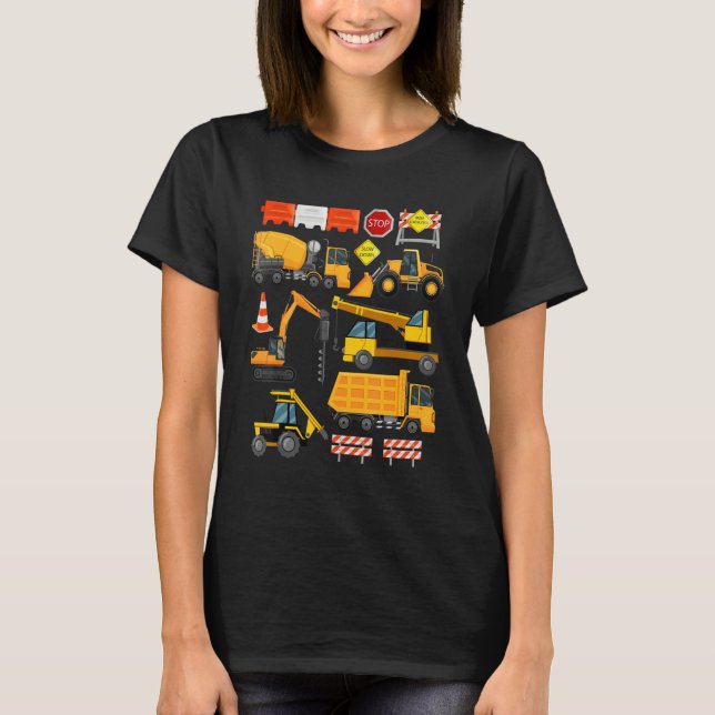 T-shirt Construction Payloader Tractor Dumptuck Constructi (Devant)