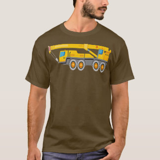 T-shirt Construction Truck Crane Tee Pour Hommes & Garçons