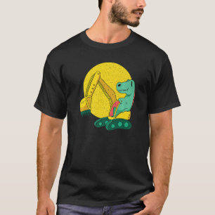 T-shirt Construction Truck Excavator Concret Mixer Dinosa