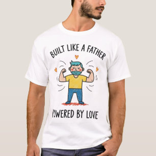 T-shirt Construire comme un père, Powered By Love Fête des