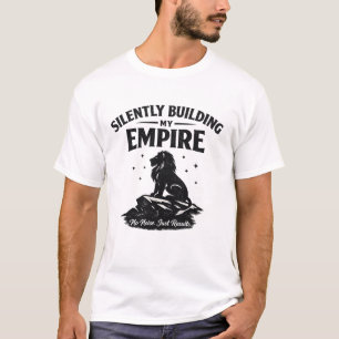 T-shirt Construire Mon Empire en Silence – Lion Motivation