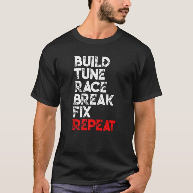 T-shirt Construire une pause course rapide Fixer Répéter l (Devant)
