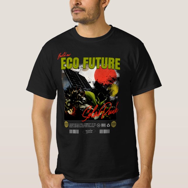 T-shirt Construisez notre avenir écologique - Solarpunk St (Devant)