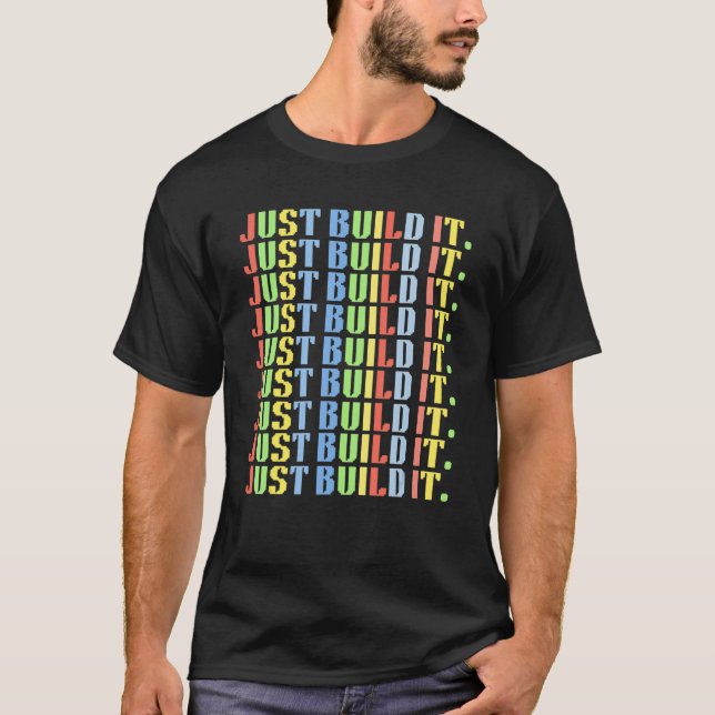 T-shirt Construisez simplement It Master Builder Bloc Toy  (Devant)