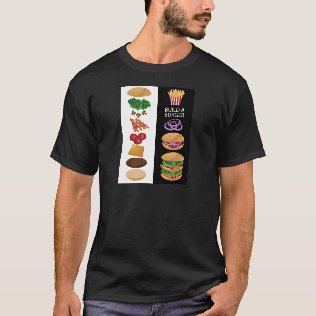 T-shirt Construisez un hamburger (Devant)