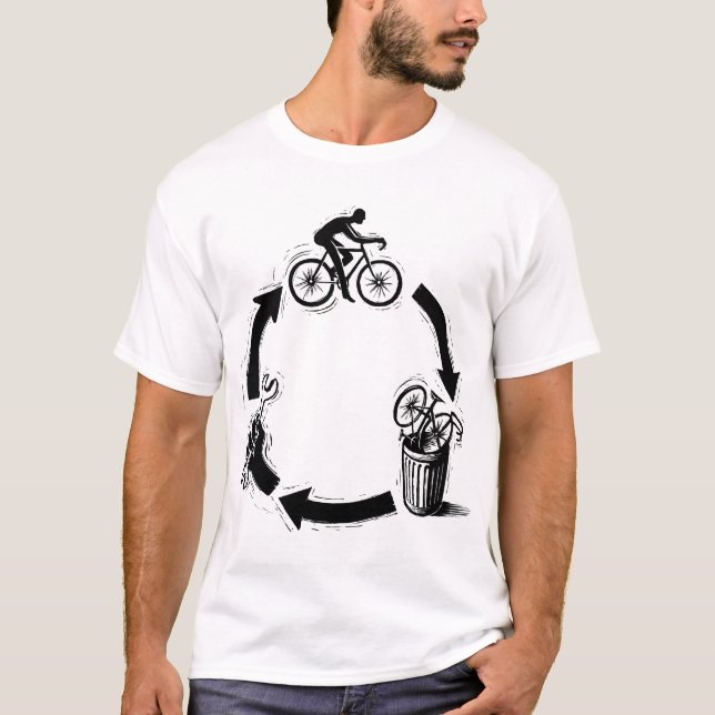 T-shirt Construisez un vélo (Devant)