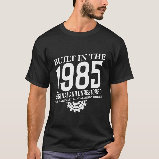 T-shirt Construit En 1985 (Devant)