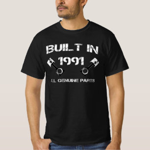 T-shirt Construit en 1991 Anniversaire pour hommes - voitu