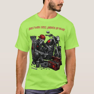 T-shirt Construit en acier. Propulsé par le cœur.