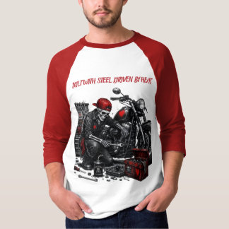 T-shirt Construit en acier. Propulsé par le cœur.