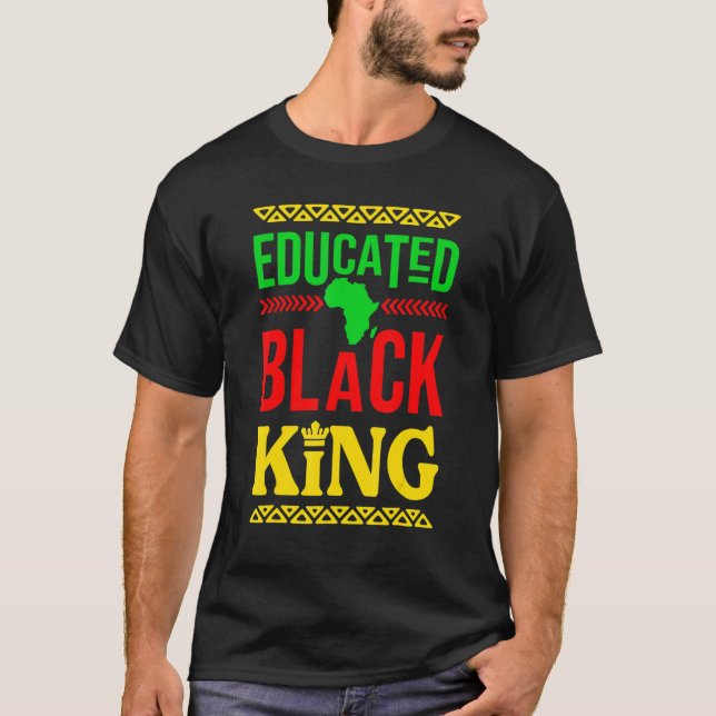 T-shirt Construit Par Enseigner Le Mois De L'Histoire Noir (Devant)