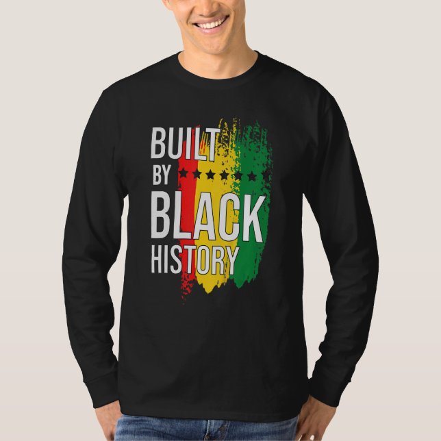 T-shirt Construit par l'histoire noire Noir Noir Noir (Devant)