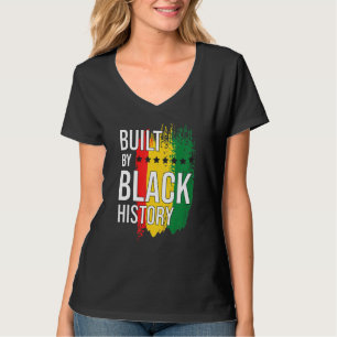 T-shirt Construit par l'histoire noire Noir Noir Noir