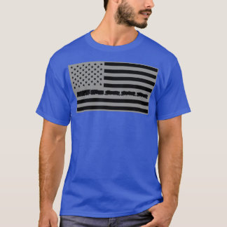 T-shirt Construit Par Steam Railroad Heritage Drapeau 1