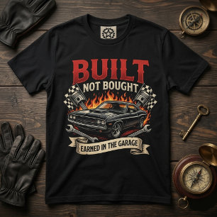 T-shirt Construit Pas Acheté Garage Voiture Vintage Mécani