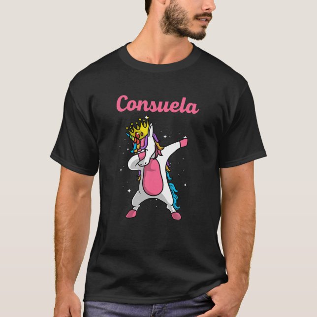 T-shirt CONSUELA Nom Personnalisé Anniversaire Dabbing Uni (Devant)