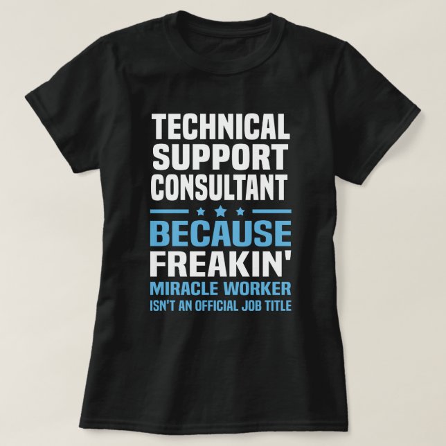 T-shirt Consultant du support technique (Design devant)