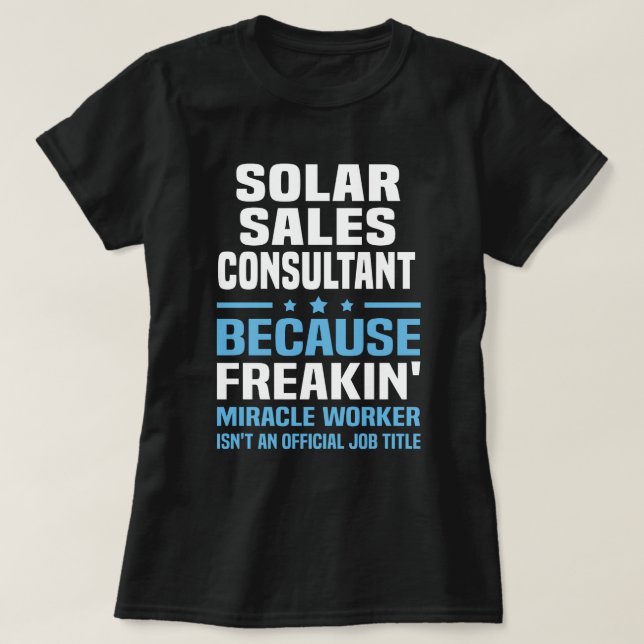 T-shirt Consultant en ventes solaires (Design devant)