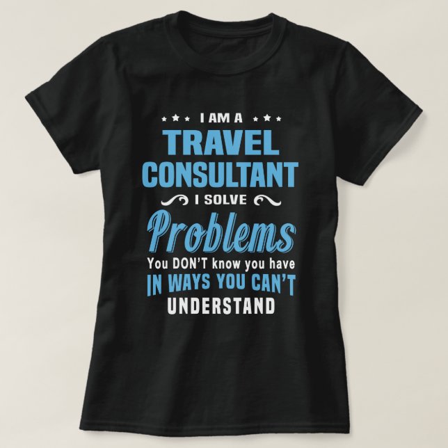T-shirt Consultant en voyages (Design devant)