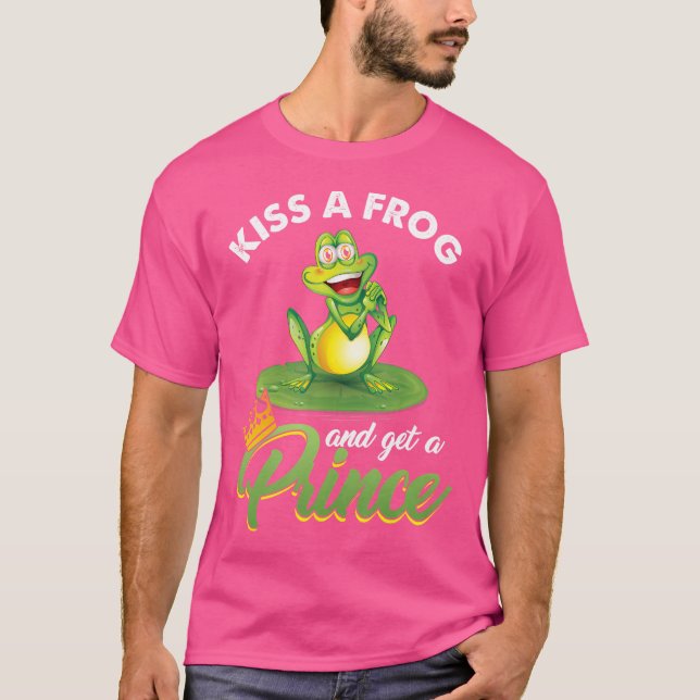 T-shirt Conte de fée de l'amant de grenouille croyants emb (Devant)