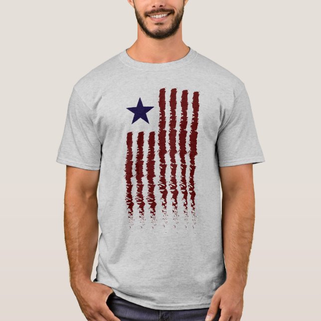 T-shirt Contemporain de drapeau américain (Devant)
