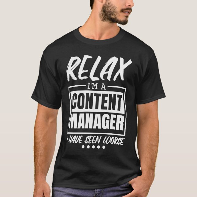 T-shirt Content Manager pour les gestionnaires de contenu  (Devant)