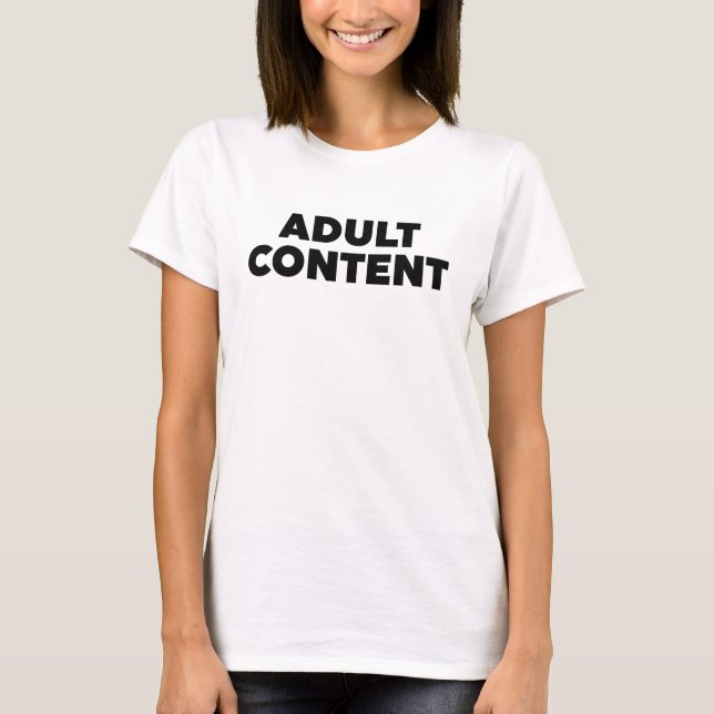 T-shirt Contenu adulte (Devant)