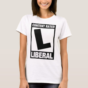 T-shirt Contenu évalué Libéral Drôle Démocrate
