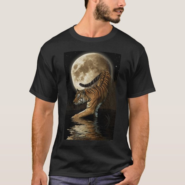 T-shirt Contes de lune ~ Chasse au tigre en chemise de lun (Devant)