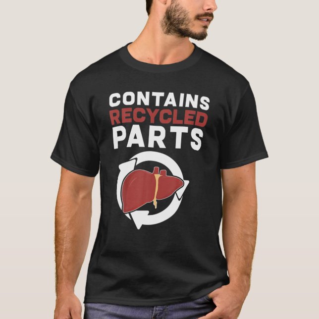 T-shirt Contient des parties Recyclées Transplant le foie  (Devant)