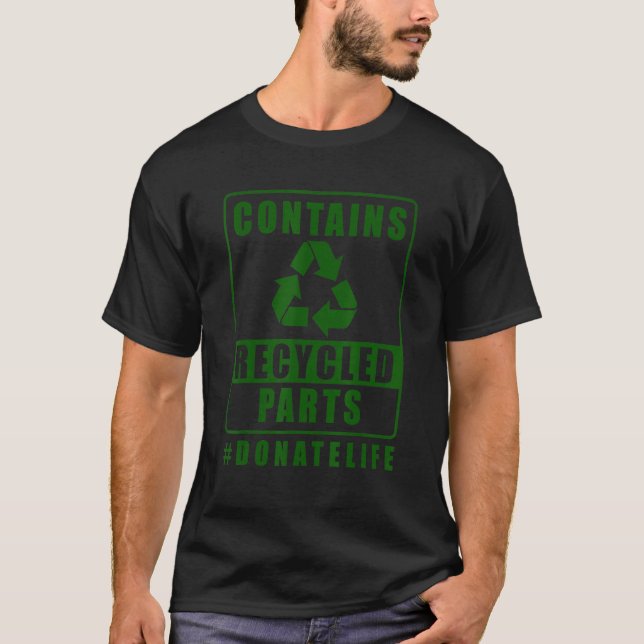 T-shirt Contient des pièces recyclées  Don d'organe (Devant)
