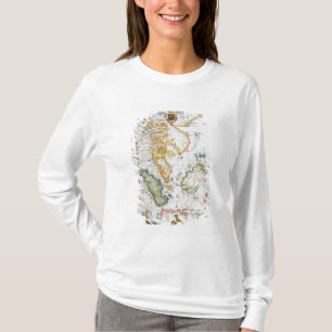 T-shirt Continent Asie du Sud-Est, détail d'atlas du mond