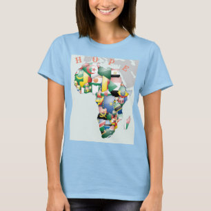 T-shirt Continent de l'Afrique Belle maman Afrique Colorée