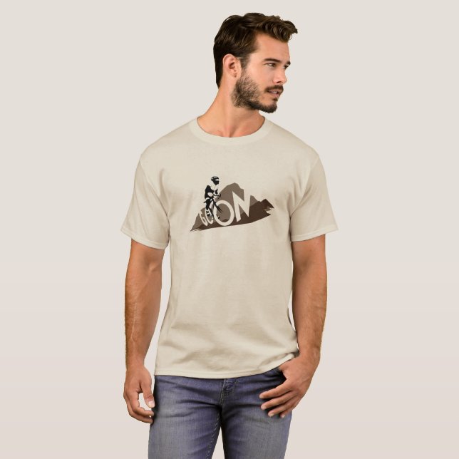 T-shirt CONTINUENT, le cycliste ! (Devant entier)