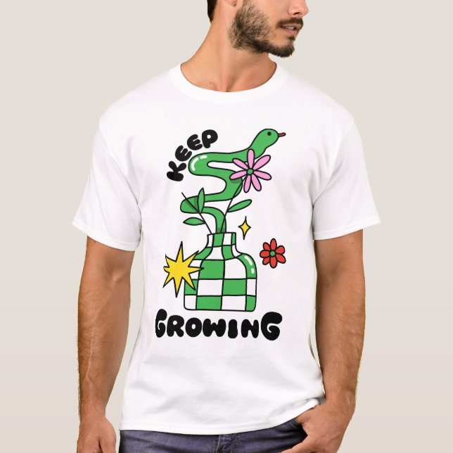 T-shirt Continuer à croître - Année du serpent (Devant)