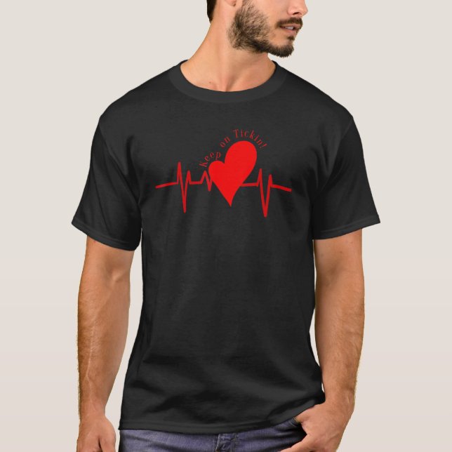 T-shirt Continuez à cocher Battement de coeur de vache de  (Devant)