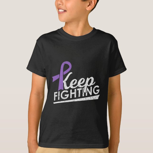 T-shirt Continuez à combattre Alzheimer's Epilepsy Warrior (Devant)