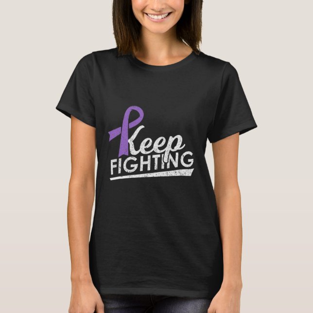 T-shirt Continuez à combattre Alzheimer's Epilepsy Warrior (Devant)