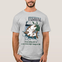 "Continuez à jeter votre ligne" Art de pêche vinta
