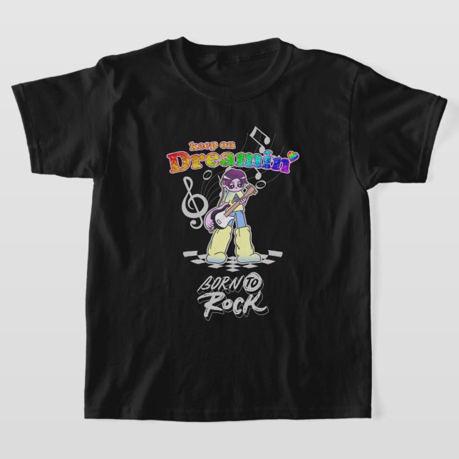 T-shirt Continuez à Rêver Guitariste Anime Y2K  (Poser)