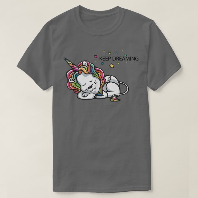 T-shirt Continuez à rêver Lion Unicorn Fairy tail (Design devant)