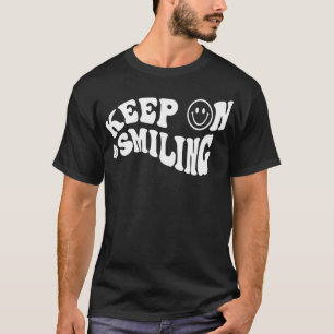 T-shirt Continuez À Sourire Retro Sourire Visage Santé Men