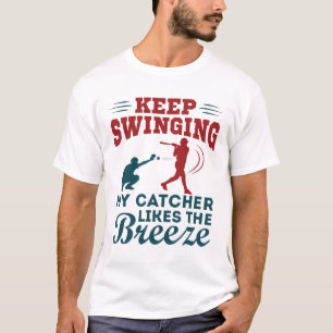 T-shirt Continuez à Swny Funny Softball Pitcher entraîneur