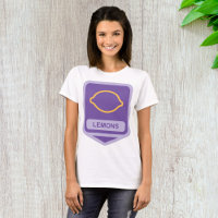 Contour de citron violet et jaune
