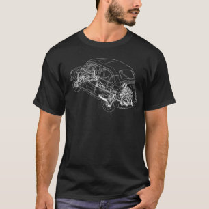 T-shirt Contour de Fiat 500 - avant seulement