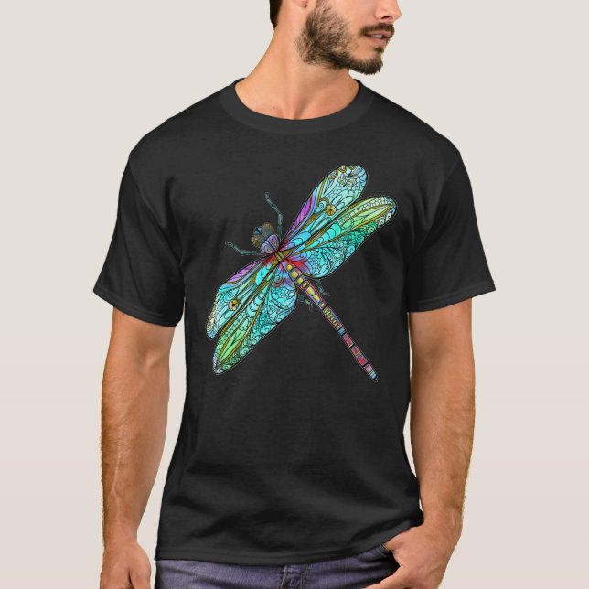 T-shirt Contour De libellules Avec Ailes Ornées (Devant)