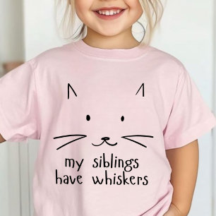 T-shirt Contour de visage de chat mignon minimaliste