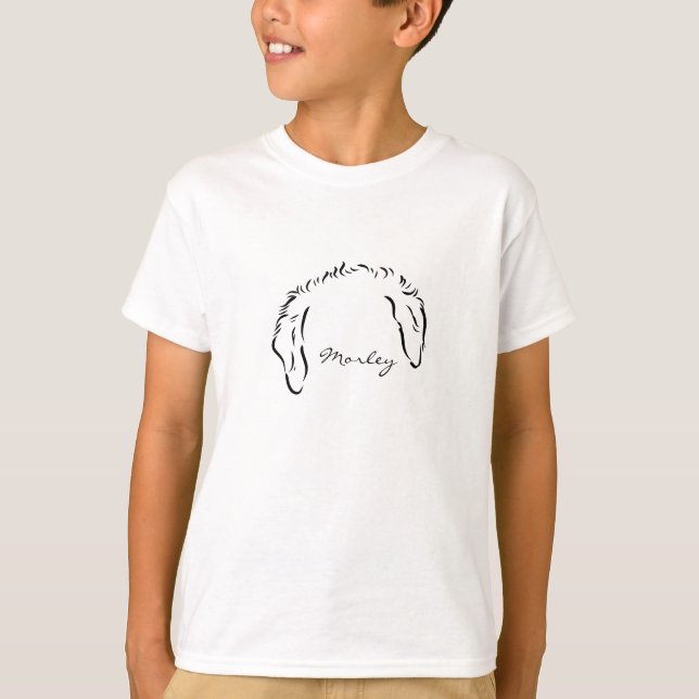 T-shirt Contour des oreilles de chien  (Devant)