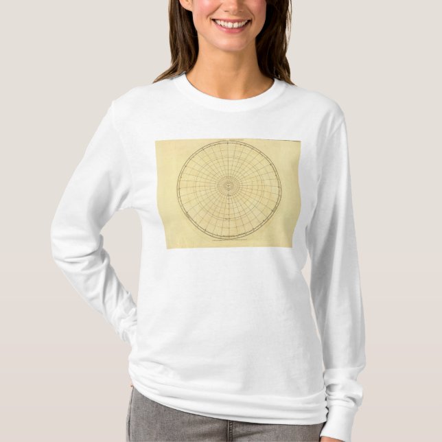T-shirt Contour d'hémisphère nord (Devant)